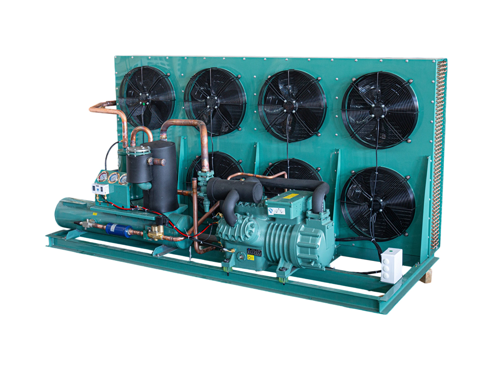 Unit kondensasi pengepakan terbuka kompresor dua tahap 30HP