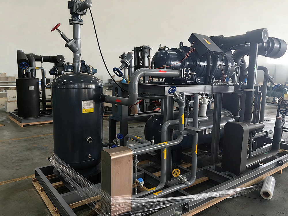Unit kompresor sekrup bipolar unit tunggal