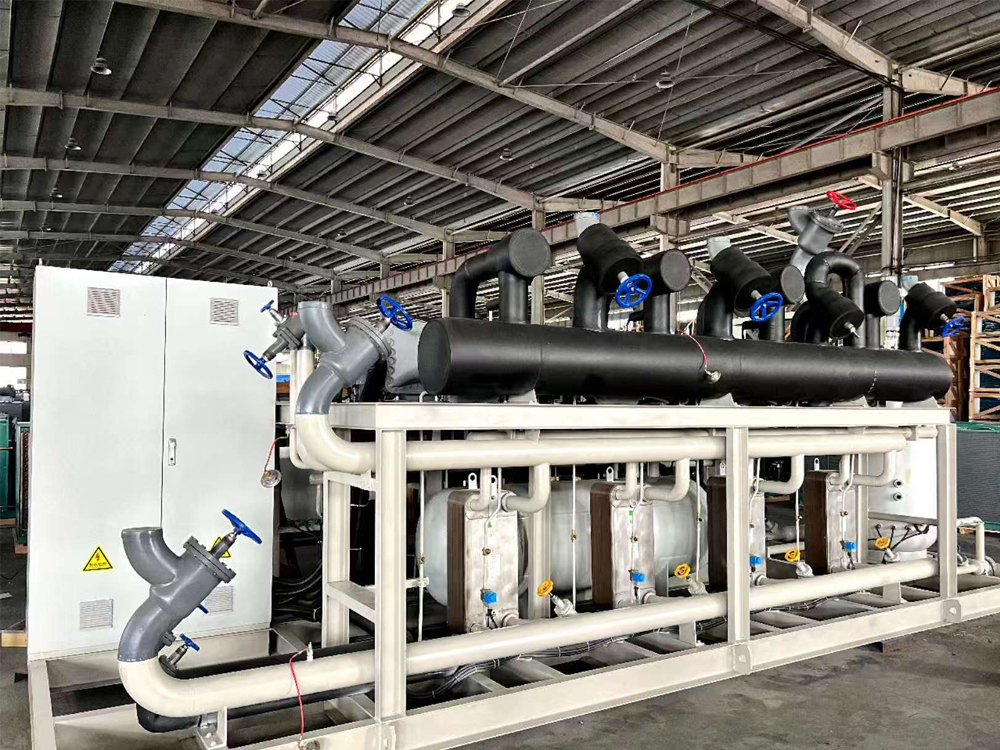 Unit kompresor sekrup multi-paralel yang disesuaikan