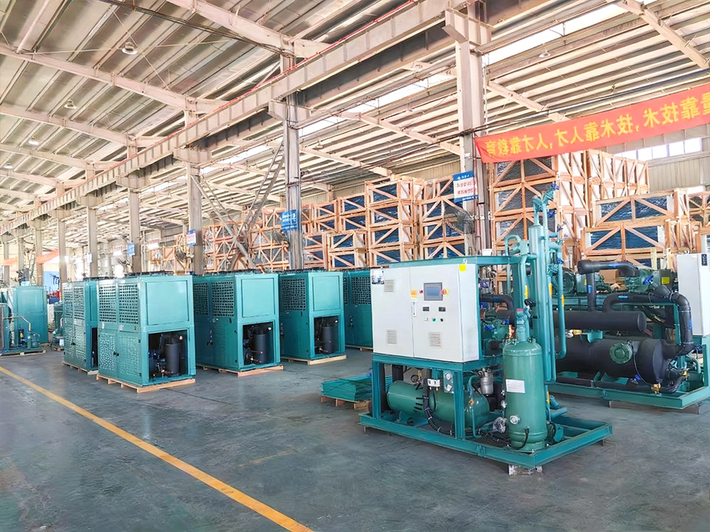 Unit kompresor sekrup multi-paralel yang disesuaikan